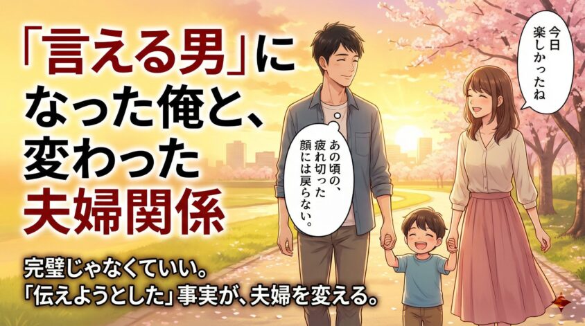 「言える男」になった俺と、変わった夫婦関係