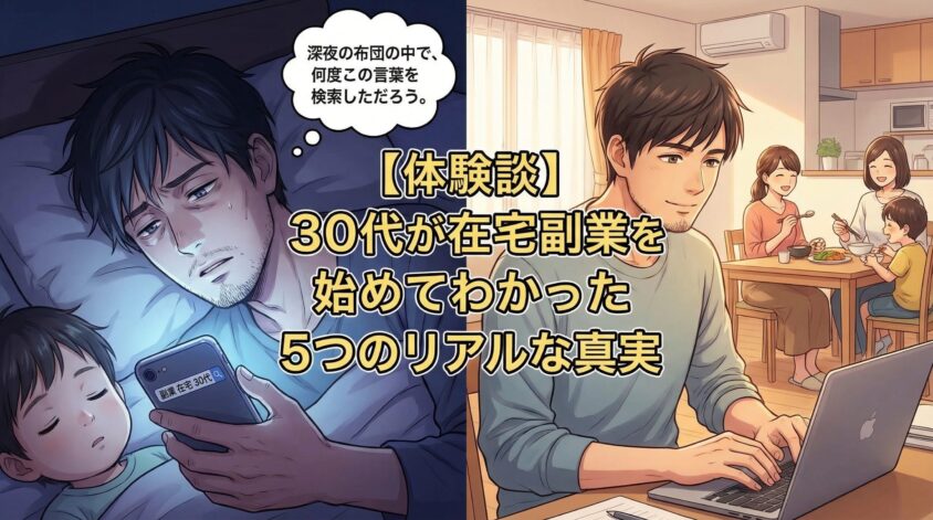 【体験談】30代が在宅副業を始めてわかった5つのリアルな真実