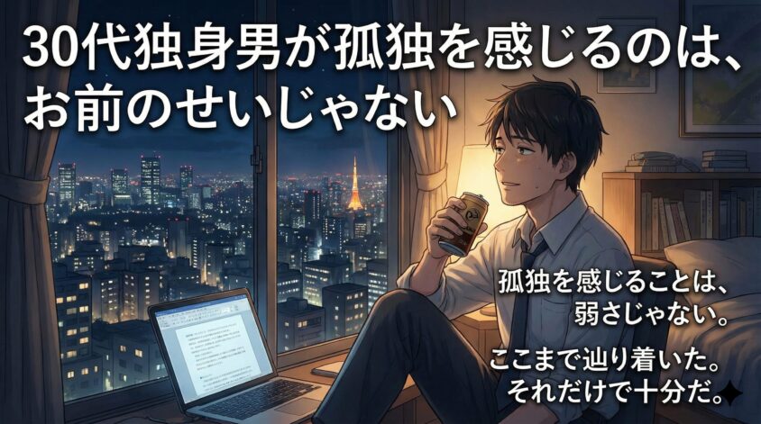 30代独身男が孤独を感じるのは、お前のせいじゃない