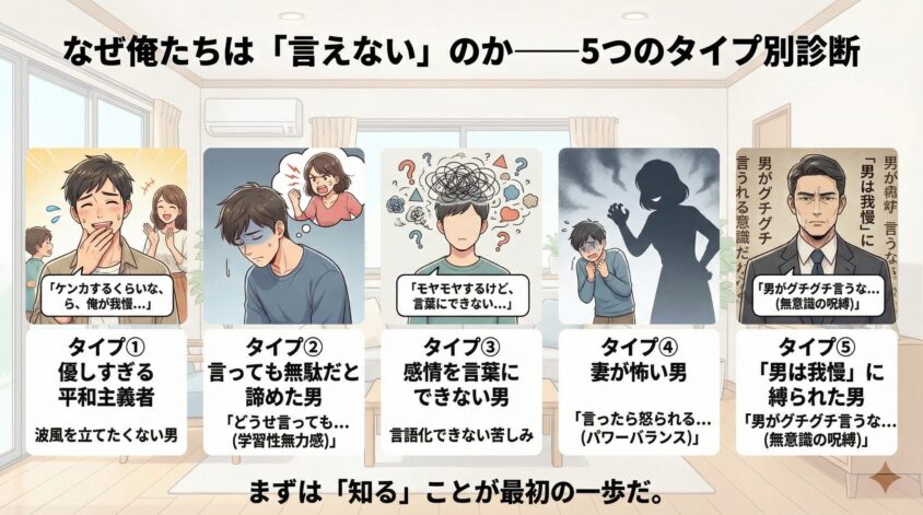 なぜ俺たちは「言えない」のか——5つのタイプ別診断