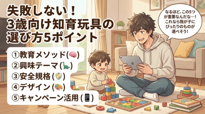 失敗しない！3歳向け知育玩具の選び方5ポイント