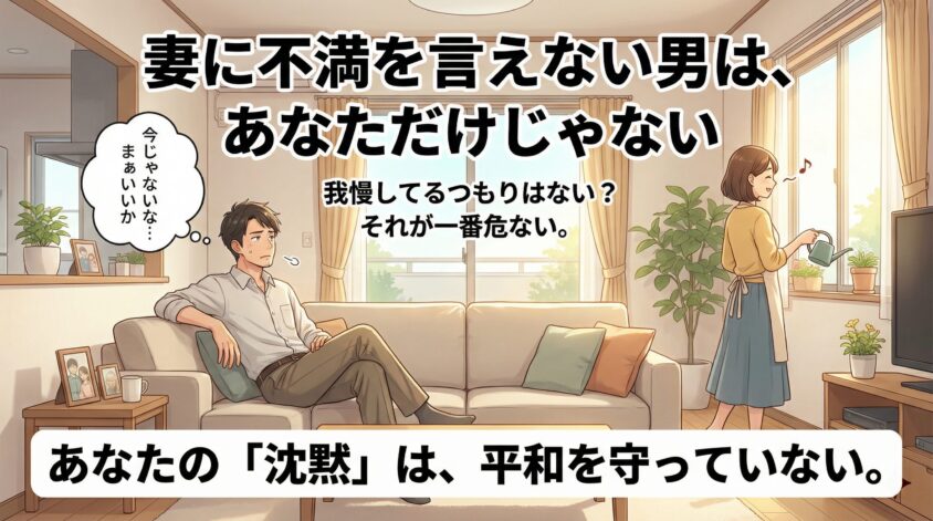 妻に不満を言えない男は、あなただけじゃない