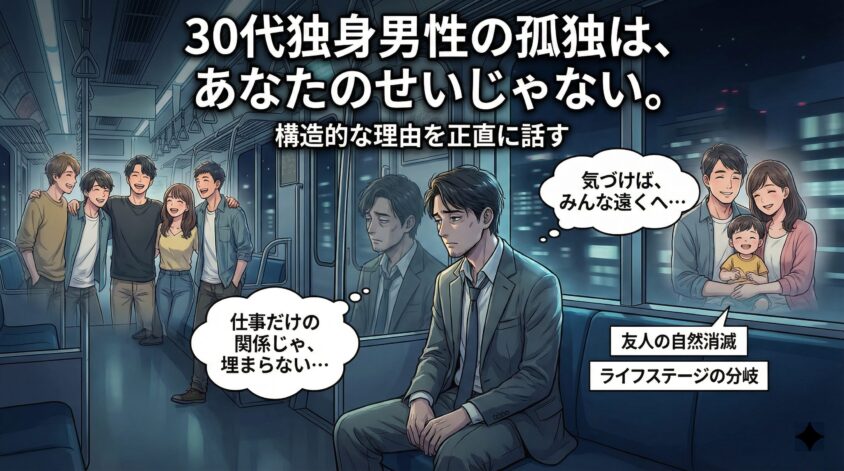 なぜ30代独身男性は孤独になるのか——構造的な理由を正直に話す