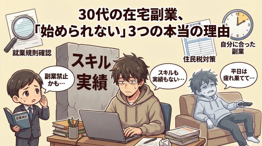 30代の在宅副業、「始められない」3つの本当の理由