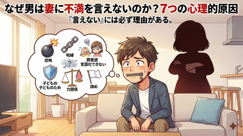 なぜ男は妻に不満を言えないのか？7つの心理的原因