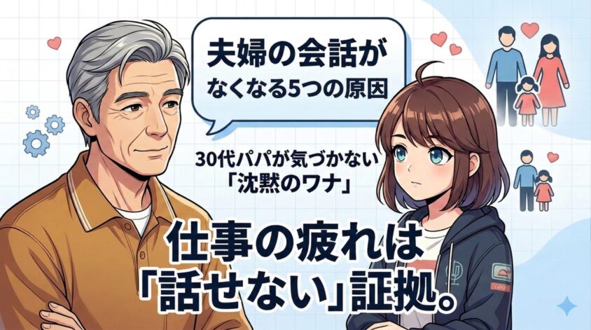 夫婦の会話がなくなる5つの原因｜30代パパが気づかないうちにハマる「沈黙のワナ」
