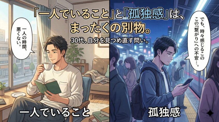 「一人でいること」と「孤独感」は、まったくの別物だという話