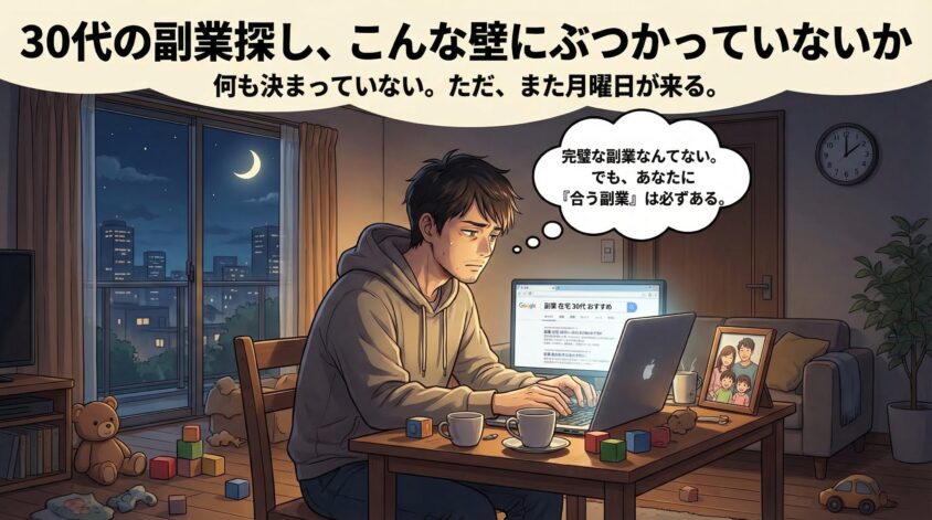 30代の副業探し、こんな壁にぶつかっていないか