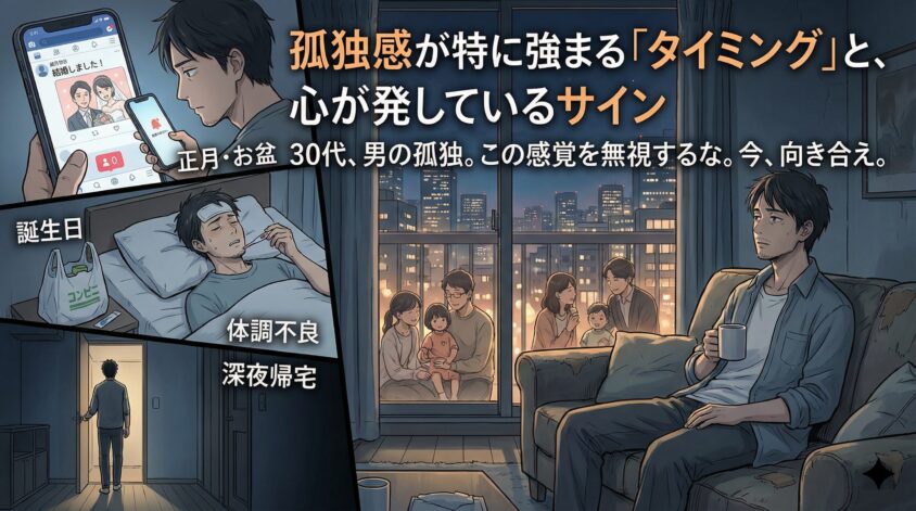 孤独感が特に強まる「タイミング」と、心が発しているサイン