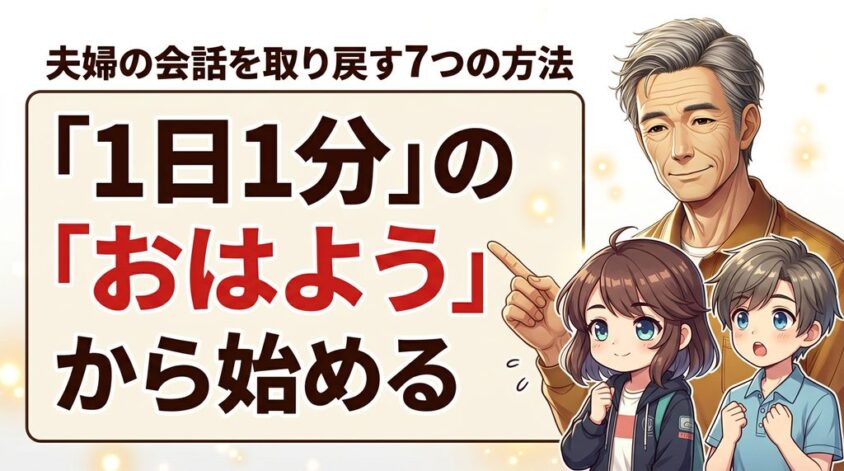 夫婦の会話を取り戻す7つの方法｜「1日1分」から始める改善ステップ