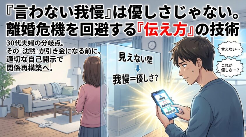 妻に不満を言えない状態が"離婚予告"の引き金になる