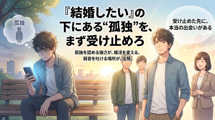 「結婚したい」の下にある"孤独"を、まず受け止めろ