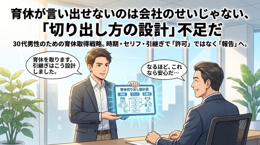 育休が言い出せないのは会社のせいじゃない、「切り出し方の設計」不足だ