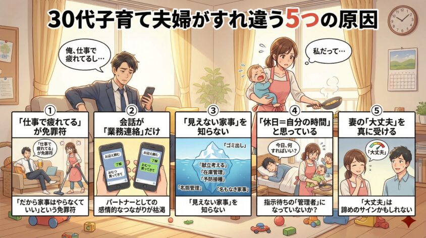 30代子育て夫婦がすれ違う5つの原因