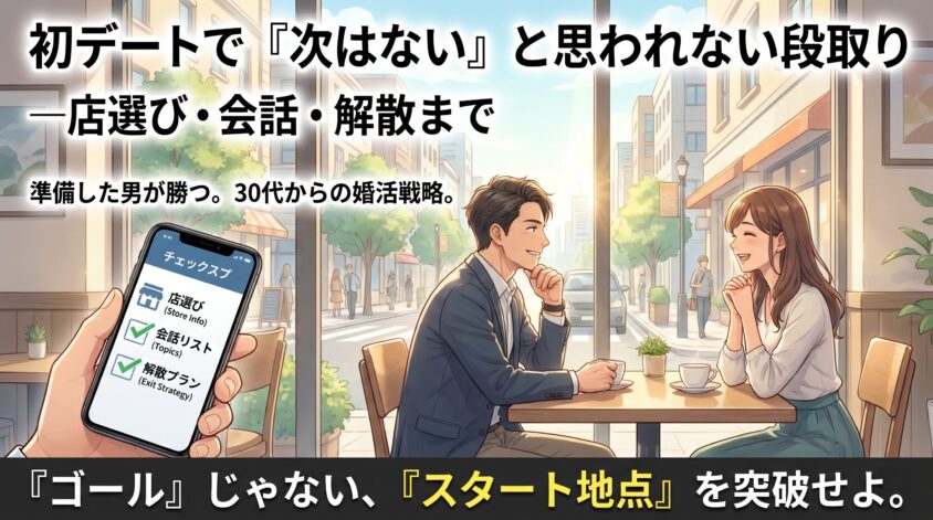 初デートで「次はない」と思われない段取り—店選び・会話・解散まで