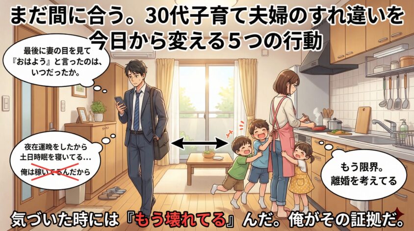 まだ間に合う。30代子育て夫婦のすれ違いを今日から変える5つの行動