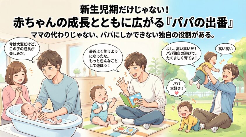 新生児期だけじゃない——赤ちゃんの成長とともに広がる「パパの出番」