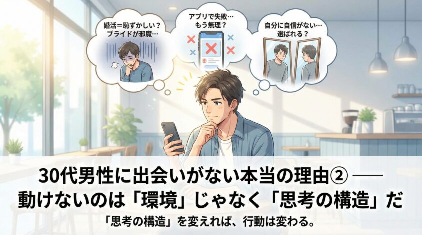 30代男性に出会いがない本当の理由② ── 動けないのは「環境」じゃなく「思考の構造」だ