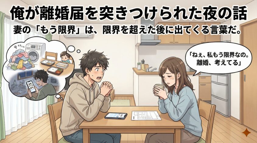 俺が離婚届を突きつけられた夜の話