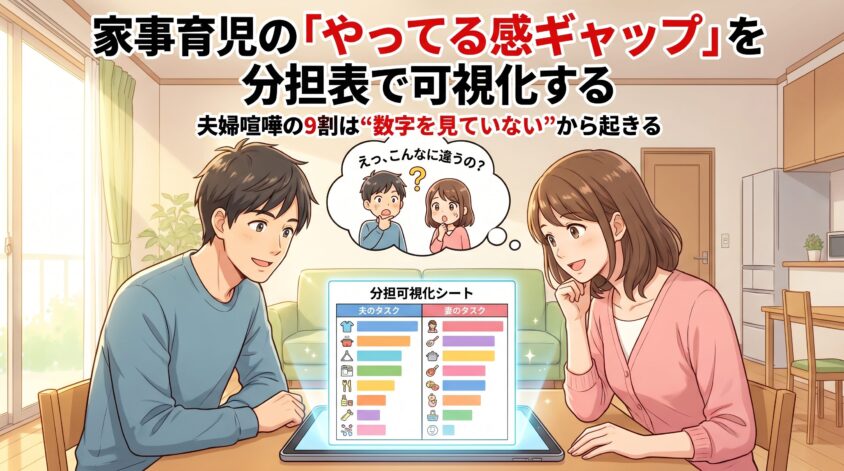 家事育児の「やってる感ギャップ」を分担表で可視化する