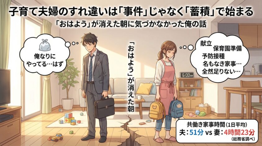 子育て夫婦のすれ違いは「事件」じゃなく「蓄積」で始まる