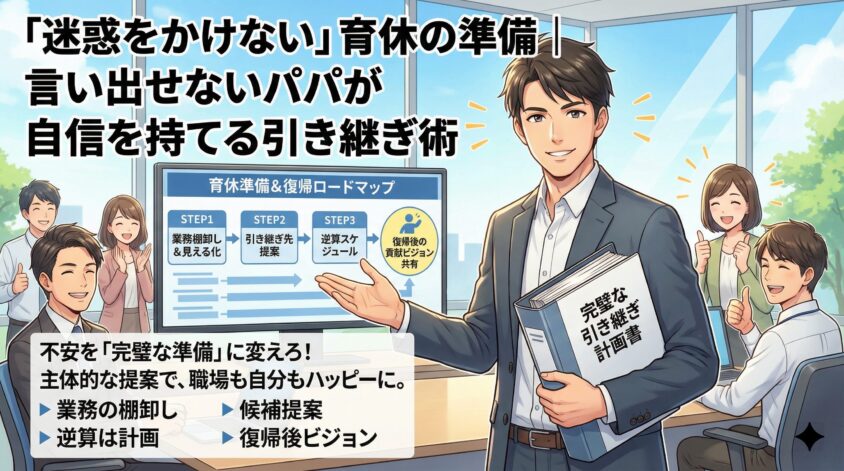 「迷惑をかけない」育休の準備|言い出せないパパが自信を持てる引き継ぎ術