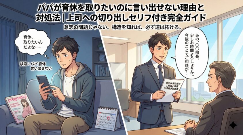 パパが育休を取りたいのに言い出せない理由と対処法|上司への切り出しセリフ付き完全ガイド