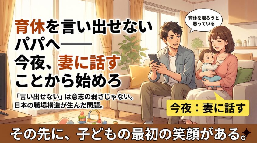 まとめ|育休を言い出せないパパへ——今夜、妻に話すことから始めろ