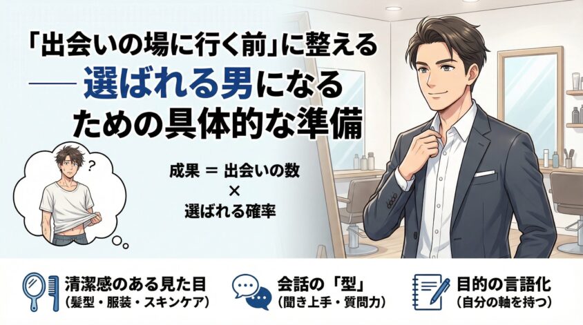 「出会いの場に行く前」に整える ── 選ばれる男になるための具体的な準備
