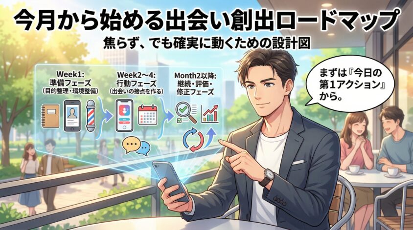 今月から始める出会い創出ロードマップ ── 焦らず、でも確実に動くための設計図