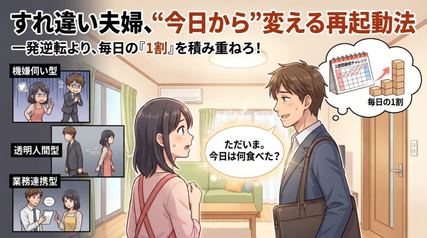 すれ違いが固定化した夫婦が"今日から"変える再起動法