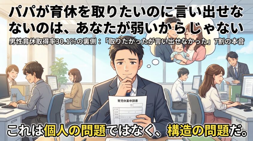 パパが育休を取りたいのに言い出せないのは、あなたが弱いからじゃない