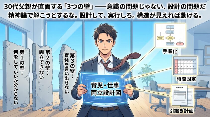 30代父親が直面する「3つの壁」——意識の問題じゃない、設計の問題だ